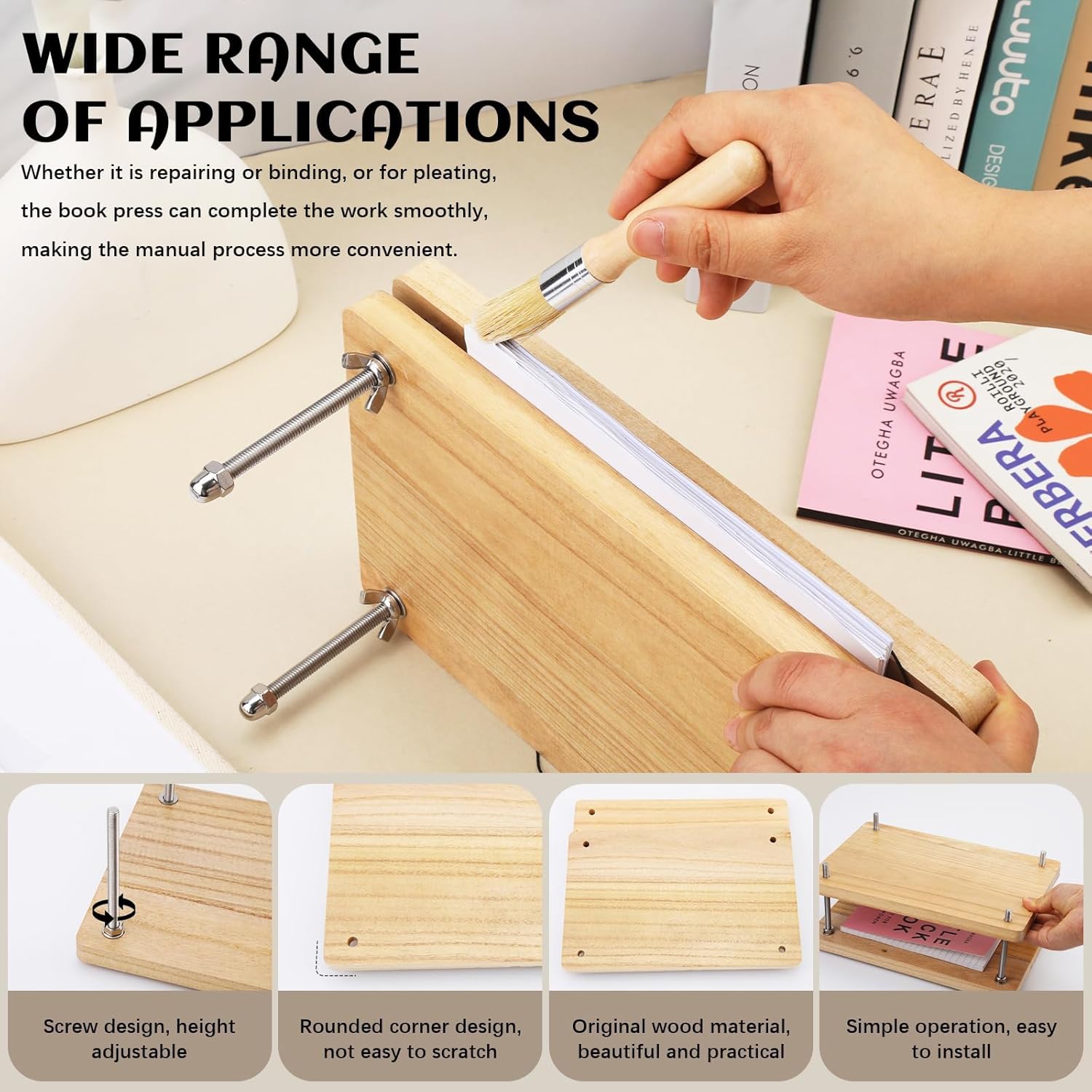 Houten boekpers, bindmiddel, p - Binding Machine Comb recensie en prijs